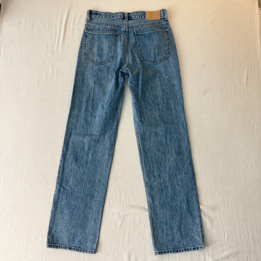 Denim Forum The 90s Classic Mid Straight Jeans Womens 27 Blue - Picture 3 of 13